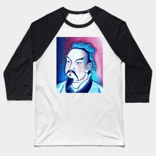 Sun Tzu Snowy Portrait | Sun Tzu Artwork 13 Baseball T-Shirt